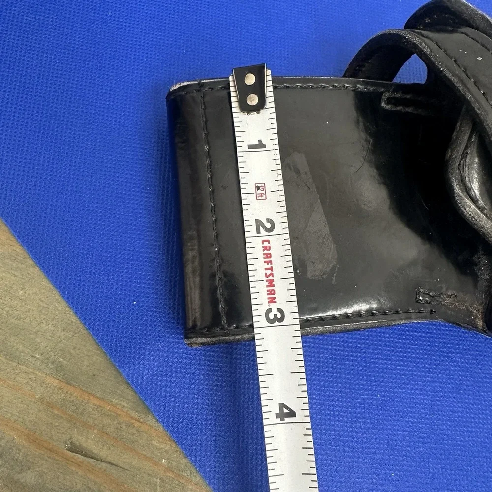 Vintage Smith And Wesson Black Leather Patent Leather Gun Holster B17 34 AFD